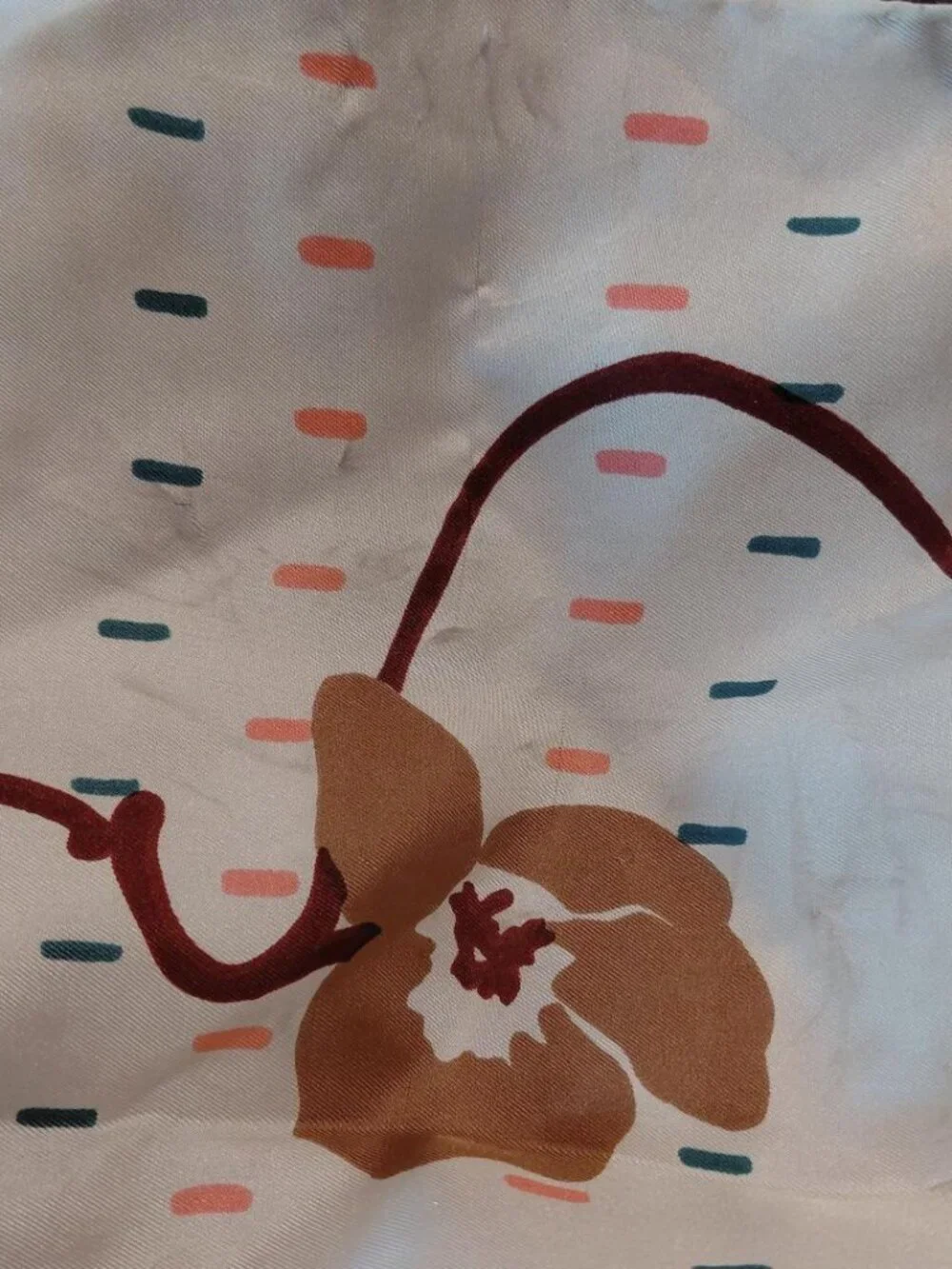 Vintage Christianne Ovve Rectangle Silk Scarf